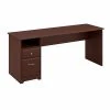 Bush Furniture Cabot 72W L-Shaped Laminate Computer Desk with Drawers, Harvest Cherry