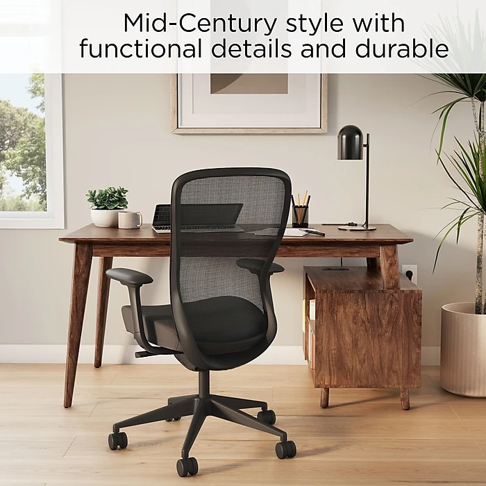 Union & Scale MidMod 60" Computer & Writing Storage Desk - Espresso Finish | Laminate Surface 2 Union & Scale MidMod 60" Computer & Writing Storage Desk - Espresso Finish | Laminate Surface - Image 2