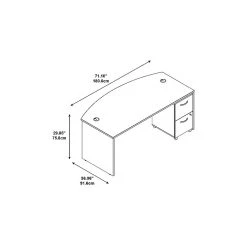 Bush Business Furniture Westfield Bow Front Desk with 2 Drawer Mobile Pedestal, Hansen Cherry (SRC0020HCSU) - Laminate Office Desk -Computer Office Desks Shop unnamed file 1106