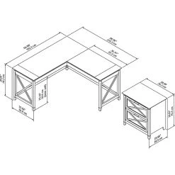 Bush Furniture Key West 60W L Shaped Desk with Lateral File Cabinet, Washed Gray - Compact & Stylish Laminate Office Desk -Computer Office Desks Shop unnamed file 1175