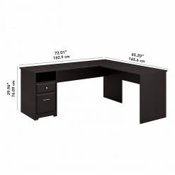 Bush Furniture Cabot 72W L Shaped Computer Desk with Drawers, Espresso Oak – Durable Laminate Workspace -Computer Office Desks Shop unnamed file 1182
