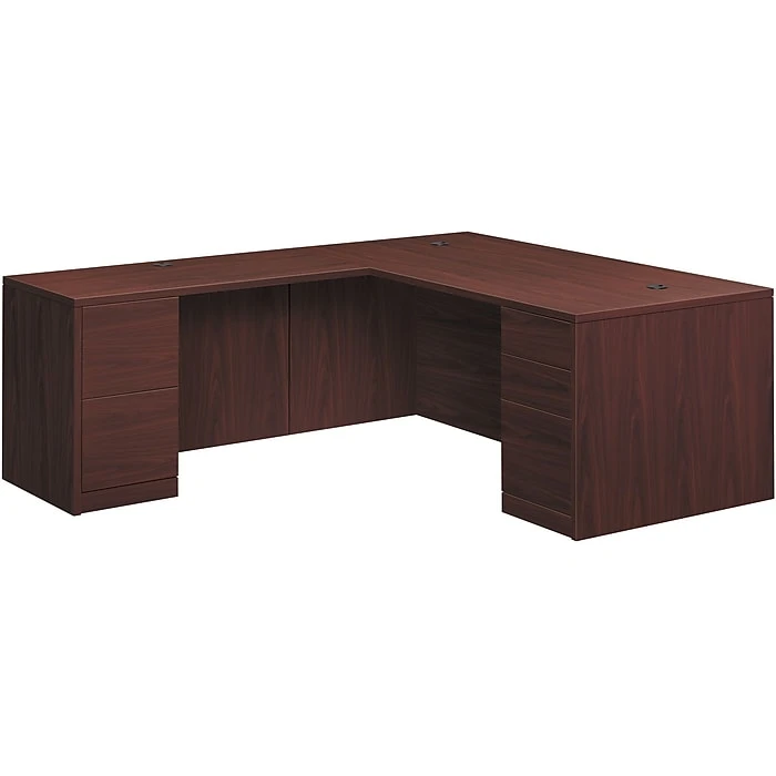 HON 10500 Series L-Station, Right, Mahogany Finish Laminate Desk 1 HON 10500 Series L-Station, Right, Mahogany Finish Laminate Desk