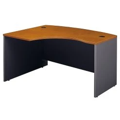 Bush Business Furniture Westfield 60W X 43D Left-Handed L-Shaped Desk in Natural Cherry | Durable Laminate Workspace
