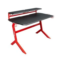 Techni Sport Stryker 50" Red/Black Computer Desk - Modern Laminate Home Office Furniture (RTA-TS201-RED)