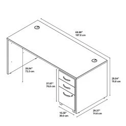 Bush Business Furniture Westfield 66W X 30D Mocha Cherry Laminate Office Desk with Mobile File Cabinet -Computer Office Desks Shop unnamed file 1289