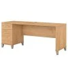 Bush Furniture Somerset 72W Office Desk With Drawers, Maple Cross (WC81472) - Premium Laminate Desk
