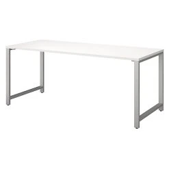 Bush Business Furniture 400 Series 71" Table Desk, White (400S145WH) - Durable Laminate Office Desk