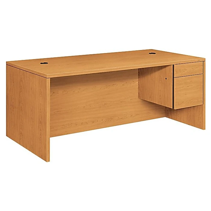 HON 10500 Series Right Pedestal Desk, 72"W x 36"D Laminate Workstation in Harvest Finish 1 HON 10500 Series Right Pedestal Desk, 72"W x 36"D Laminate Workstation in Harvest Finish