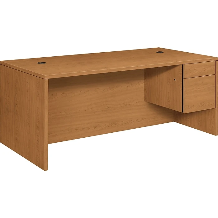 HON 10500 Series Right Pedestal Desk, 72"W x 36"D Laminate Workstation in Harvest Finish 2 HON 10500 Series Right Pedestal Desk, 72"W x 36"D Laminate Workstation in Harvest Finish - Image 2