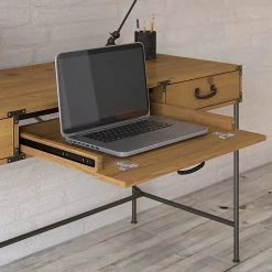 Kathy Ireland® Home Ironworks 60W Vintage Golden Pine Writing Desk with Drawers | Laminate Furniture -Computer Office Desks Shop unnamed file 1370