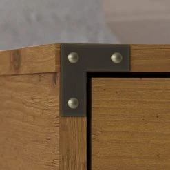 Kathy Ireland® Home Ironworks 60W Vintage Golden Pine Writing Desk with Drawers | Laminate Furniture -Computer Office Desks Shop unnamed file 1375