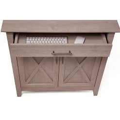 Bush Furniture Key West Secretary Desk with Keyboard Tray & Storage Cabinet - Washed Gray (KWS132WG-03) -Computer Office Desks Shop unnamed file 1401