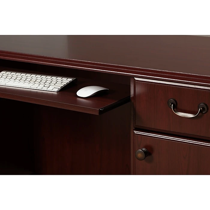 Kathy Ireland® Home Bennington Credenza Desk - Harvest Cherry Laminate, WC65510-03K 3 Kathy Ireland® Home Bennington Credenza Desk - Harvest Cherry Laminate, WC65510-03K - Image 3