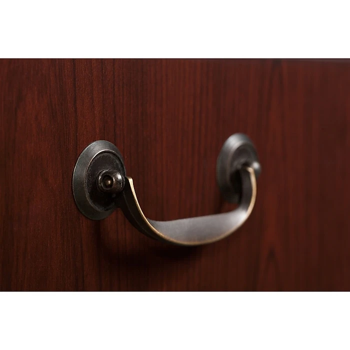 Kathy Ireland® Home Bennington Credenza Desk - Harvest Cherry Laminate, WC65510-03K 7 Kathy Ireland® Home Bennington Credenza Desk - Harvest Cherry Laminate, WC65510-03K - Image 7