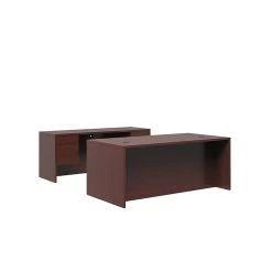 HON 10500 Series 72" Double Pedestal Desk/Credenza - Mahogany Laminate (HON105DC3P72N)