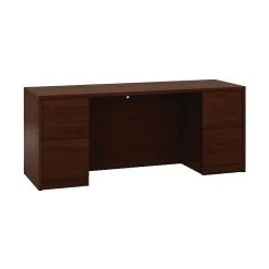 HON® 10500 Series Double Credenza - Mahogany Laminate, 29.5"H x 72"W x 24"D (H105900NN)