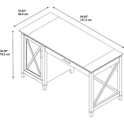 Bush Furniture Key West 54W Laminate Computer Desk with Storage | Bing Cherry (KWD154BC-03) -Computer Office Desks Shop unnamed file 1469