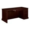 HON 94000 Series 66" Single Pedestal Office Desk - Mahogany Laminate (H94283RNN)