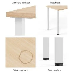 Union & Scale Essentials 42" Writing Desk, Natural Laminate Finish - UN60411-C -Computer Office Desks Shop unnamed file 149