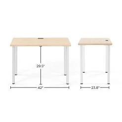 Union & Scale Essentials 42" Writing Desk, Natural Laminate Finish - UN60411-C -Computer Office Desks Shop unnamed file 151