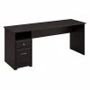 Bush Furniture Cabot 72W Laminate Computer Desk with Drawers, Espresso Oak – Durable Home Office Desk