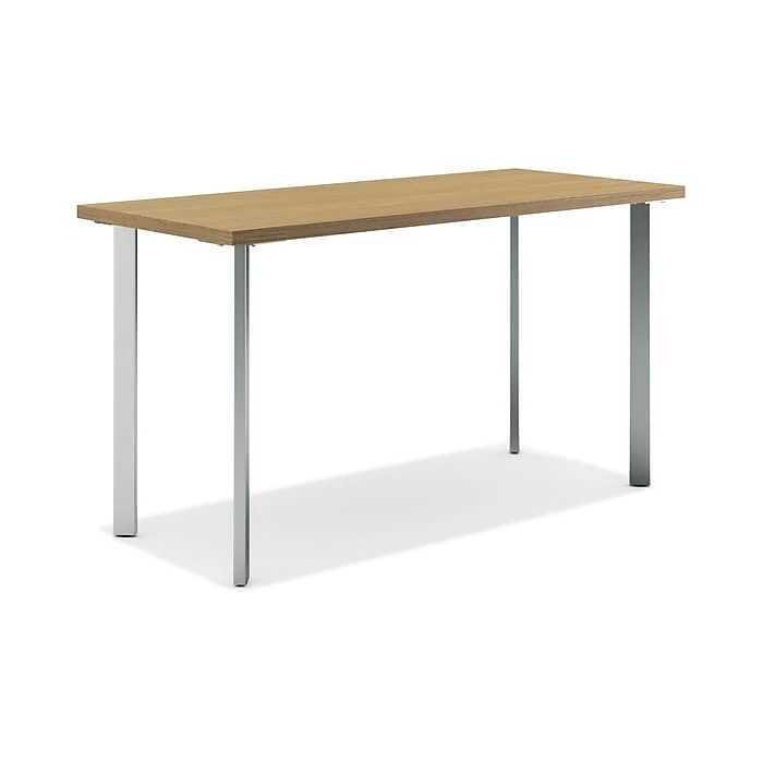 HON Coze 48"W Laminate Desk, Natural Recon and Silver Finish | Modern Office Furniture (HONRPL2448N1P6) 1 HON Coze 48"W Laminate Desk, Natural Recon and Silver Finish | Modern Office Furniture (HONRPL2448N1P6)
