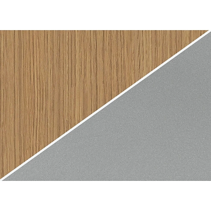 HON Coze 48"W Laminate Desk, Natural Recon and Silver Finish | Modern Office Furniture (HONRPL2448N1P6) 5 HON Coze 48"W Laminate Desk, Natural Recon and Silver Finish | Modern Office Furniture (HONRPL2448N1P6) - Image 5