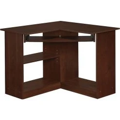 Easy 2 Go 36" Corner Desk, Brown (951572-CC) - Stylish Laminate Workspace