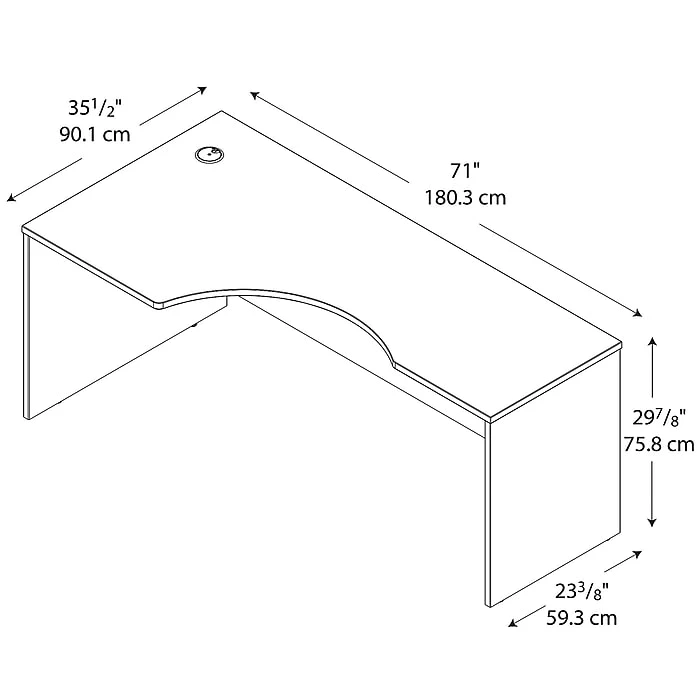 Bush Business Furniture Westfield 72W Left-Handed Corner Desk, Mahogany (WC36732) - Durable Laminate Office Desk 4 Bush Business Furniture Westfield 72W Left-Handed Corner Desk, Mahogany (WC36732) - Durable Laminate Office Desk - Image 4