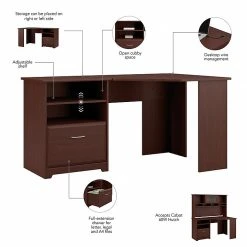 Bush Furniture Cabot 60" W Corner Desk With Hutch Bundle in Harvest Cherry - Space-Saving Laminate Office Furniture (CAB008HVC) -Computer Office Desks Shop unnamed file 1637