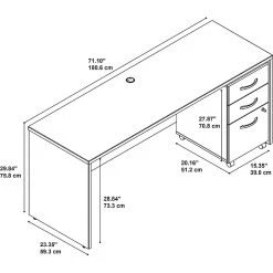 Bush Business Furniture Westfield 72W X 24D Laminate Office Desk With Mobile File Cabinet, Natural Cherry (SRC026NCSU) -Computer Office Desks Shop unnamed file 1661