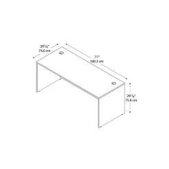 Bush Business Furniture Westfield 72W X 30D Laminate Office Desk, Harvest Cherry/Graphite Gray (WC72436) -Computer Office Desks Shop unnamed file 1681