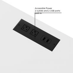 Union & Scale™ Essentials 48" Powered Computer and Writing Desk, White - Modern Laminate Workspace -Computer Office Desks Shop unnamed file 169