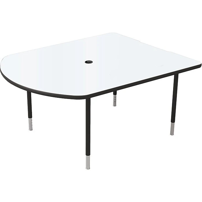 MooreCo MediaSpace 60" Laminate Table, White/Black (27749-MRKR-BK) - Durable Office Furniture 1 MooreCo MediaSpace 60" Laminate Table, White/Black (27749-MRKR-BK) - Durable Office Furniture