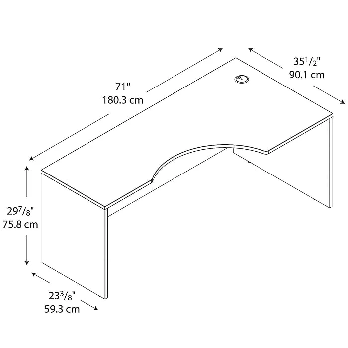 Bush Business Furniture Westfield 72W Right Handed Corner Desk in Mahogany - WC36723 4 Bush Business Furniture Westfield 72W Right Handed Corner Desk in Mahogany - WC36723 - Image 4