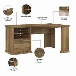 Bush Furniture Yorktown 60" Corner Desk With Storage in Reclaimed Pine | Space-Saving Laminate Desk (WC40515-03) 10 Bush Furniture Yorktown 60" Corner Desk With Storage in Reclaimed Pine | Space-Saving Laminate Desk (WC40515-03) -Computer Office Desks Shop unnamed file 1774