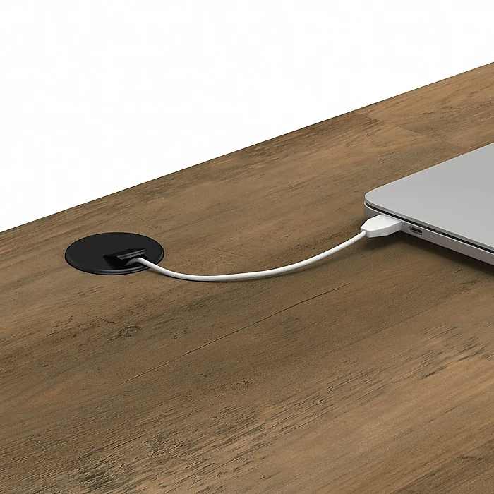 Bush Furniture Yorktown 60" Corner Desk With Storage in Reclaimed Pine | Space-Saving Laminate Desk (WC40515-03) 6 Bush Furniture Yorktown 60" Corner Desk With Storage in Reclaimed Pine | Space-Saving Laminate Desk (WC40515-03) - Image 6