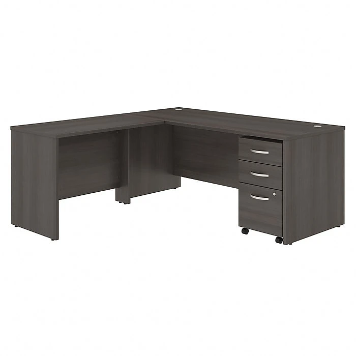 Bush Business Studio C L-Shaped Desk with File Cabinet, 72W x 30D Laminate, Storm Gray – STC007SGSU 1 Bush Business Studio C L-Shaped Desk with File Cabinet, 72W x 30D Laminate, Storm Gray – STC007SGSU
