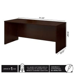 Bush Business Furniture Westfield 72W X 30D Laminate Office Desk in Mocha Cherry (WC12936) | Durable & Stylish -Computer Office Desks Shop unnamed file 1825