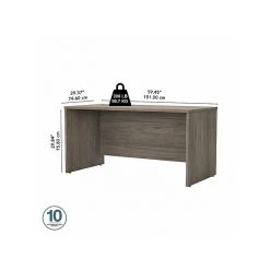 Bush Business Furniture Studio C 60"W Modern Hickory Computer Desk | Durable Laminate Surface -Computer Office Desks Shop unnamed file 1864