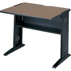 Safco 48" Workstation Desk - Medium Oak/Mahogany Laminate (1931) | Durable & Stylish -Computer Office Desks Shop unnamed file 1871