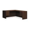 HON 10500 Series L-Workstation, 3/4 Pedestals, 2 Box / 2 File Drawers, 66"W X 78"D, Mocha