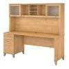 Bush Furniture Somerset 72W Office Desk With Hutch, Maple Cross - Stylish Laminate Desk for Home & Office