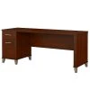 Bush Furniture Somerset 72W Office Desk with Drawers in Hansen Cherry – Spacious Laminate Workspace