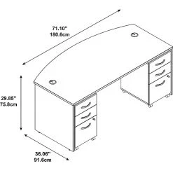 Bush Business Furniture Westfield Bow Front Desk with Two 3-Drawer Mobile Pedestals, Mocha Cherry - Stylish Laminate Office Furniture -Computer Office Desks Shop unnamed file 2033