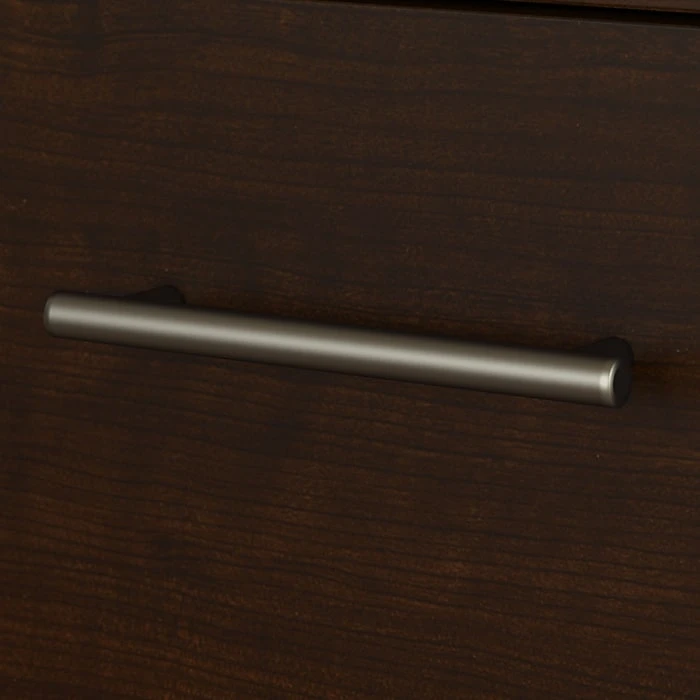 Bush Furniture Somerset 60W Office Desk with Lateral File Cabinet and 5-Shelf Bookcase - Mocha Cherry (SET013MR) 3 Bush Furniture Somerset 60W Office Desk with Lateral File Cabinet and 5-Shelf Bookcase - Mocha Cherry (SET013MR) - Image 3