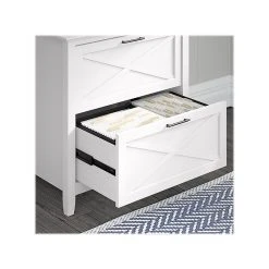 Bush Furniture Key West 48" Writing Desk with 2-Drawer File Cabinet & 5-Shelf Bookcase, Pure White Oak | Stylish Laminate Office Furniture -Computer Office Desks Shop unnamed file 2124