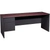 HON® 38000 Series Left Pedestal Credenza - Mahogany/Charcoal, 29.5"H x 72"W x 24"D