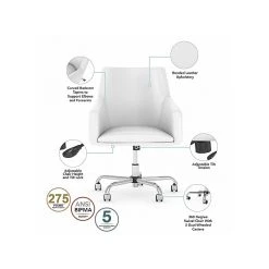 Bush Furniture Somerset 60" L-Shaped Desk with Mid Back Leather Box Chair, Storm Gray/White - Stylish Laminate Office Furniture -Computer Office Desks Shop unnamed file 2162