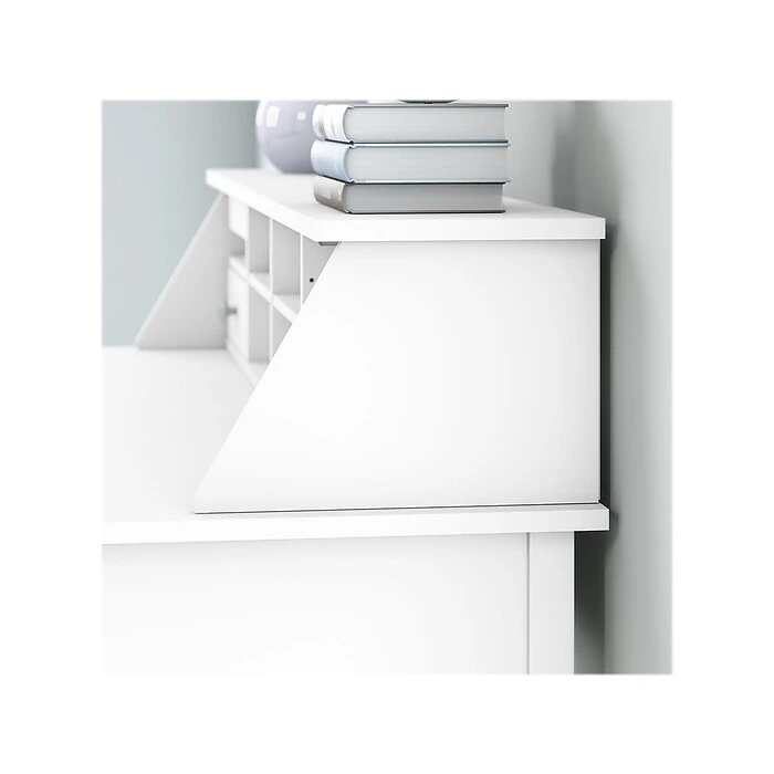 Bush Furniture Broadview 60" Computer Desk Bundle, Pure White (BD029WH) - Laminate Office Desk 7 Bush Furniture Broadview 60" Computer Desk Bundle, Pure White (BD029WH) - Laminate Office Desk - Image 7